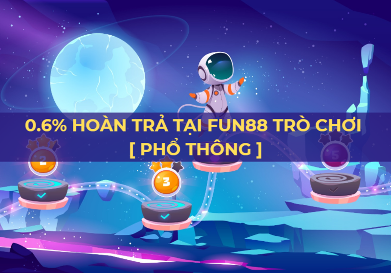 0.6% hoàn trả tại trò chơi fun88 - phổ thông