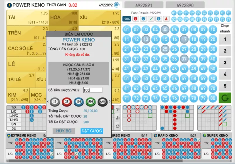 đặt cược keno fun88