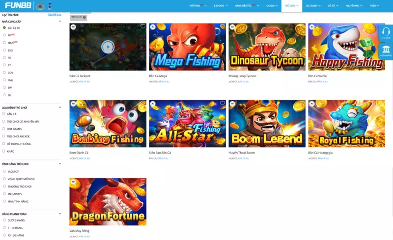 hướng dẫn chơi bắn cá fun88 kiếm tiền thật hiệu quả 2 chọn game bắn cá fun88