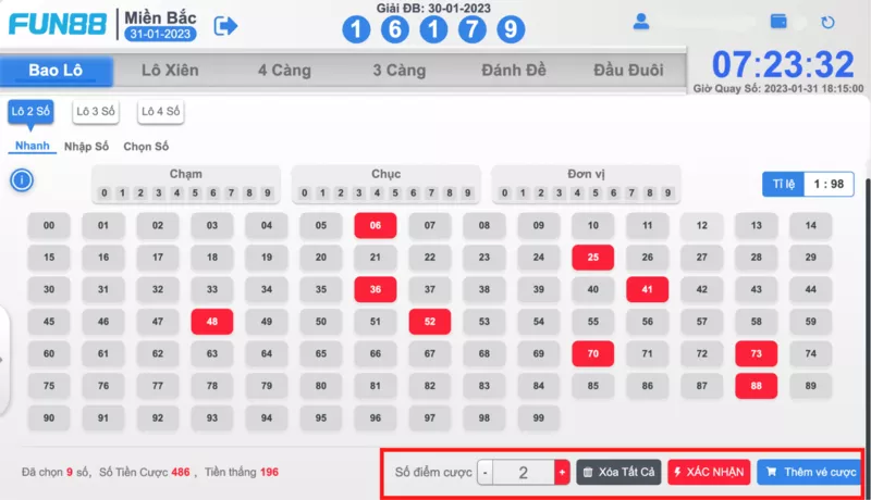 tiến hành cược lô đề fun88