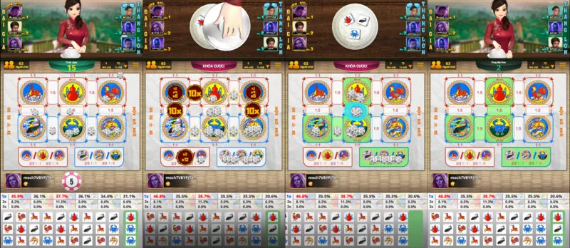 tiến hành đặt cược bầu cua fun88