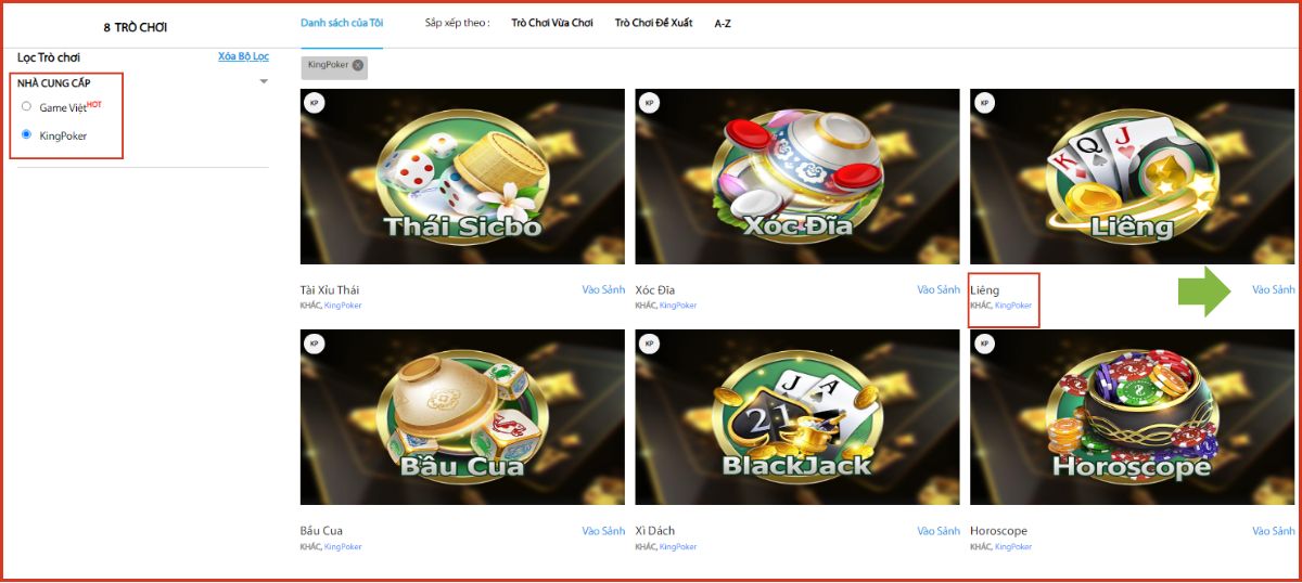 chọn sảnh chơi bài liêng fun88