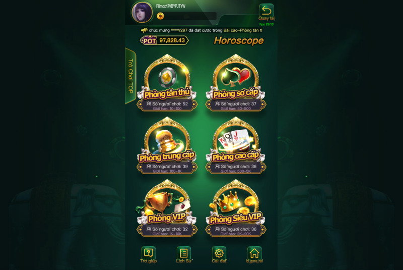 hướng dẫn chơi horoscope fun88 hiệu quả nhất 2023 3 chọn phòng chơi và tiến hành đặt cược horoscope fun88