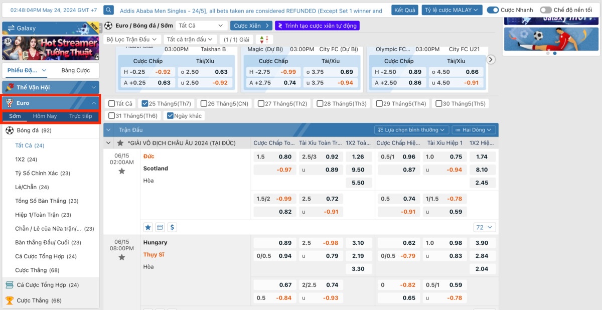 mở các trận đấu euro tại fun88