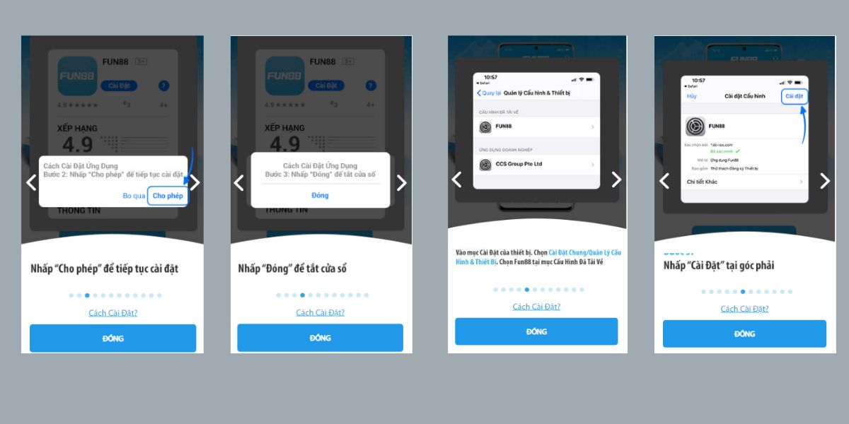 hướng dẫn tải ứng dụng fun88 cho điện thoại nhanh chóng 1 các bước tải và cài đặt app fun88 cho ios