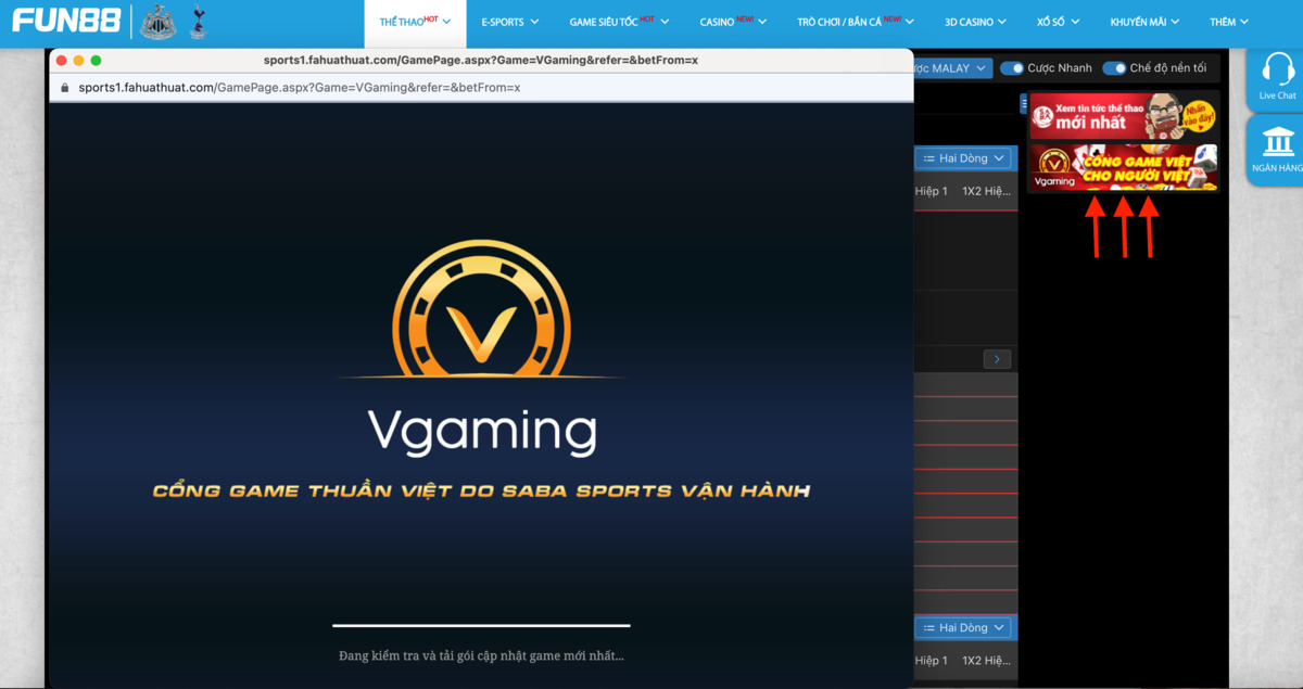 hướng dẫn chơi cá cược tại sảnh thể thao saba fun88 5 game cá cược ảo saba fun88