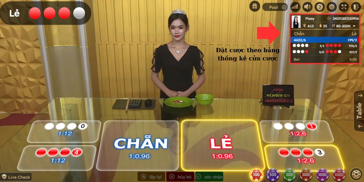 kinh nghiệm chơi xóc đĩa fun88 hiệu quả cho người mới 2 đặt cược theo bảng thống kê cửa cược