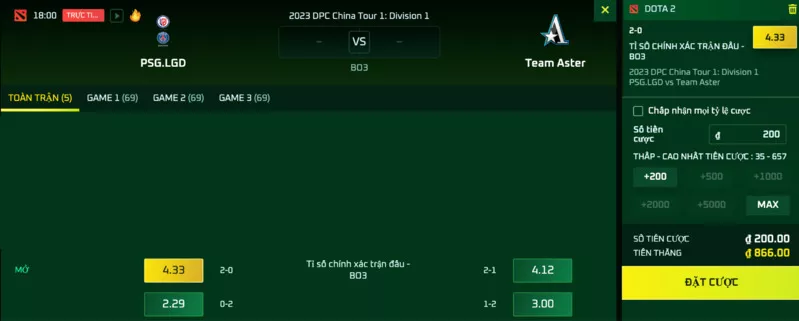 cược kết hợp - tỷ số chính xác liên quân fun88